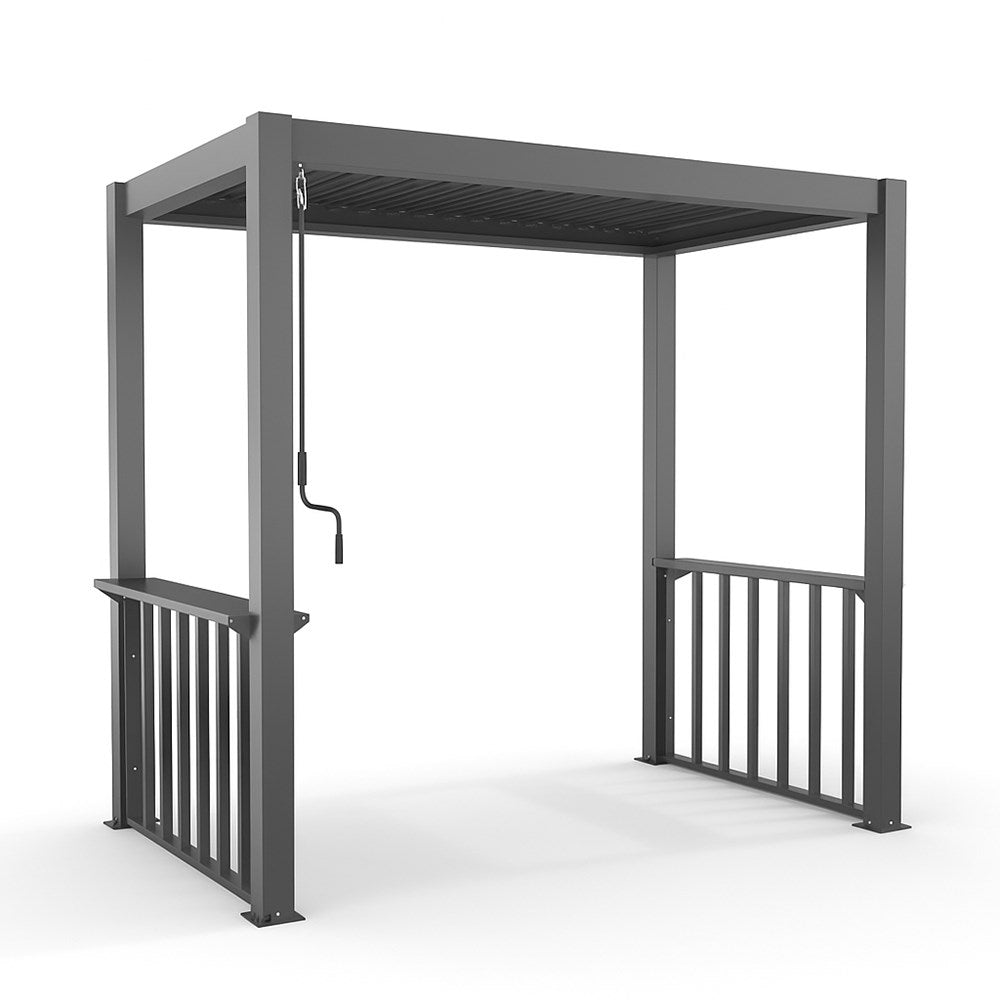 2.5m x 1.5m Deluxe BBQ Pergola with Louvered Shutter Roof