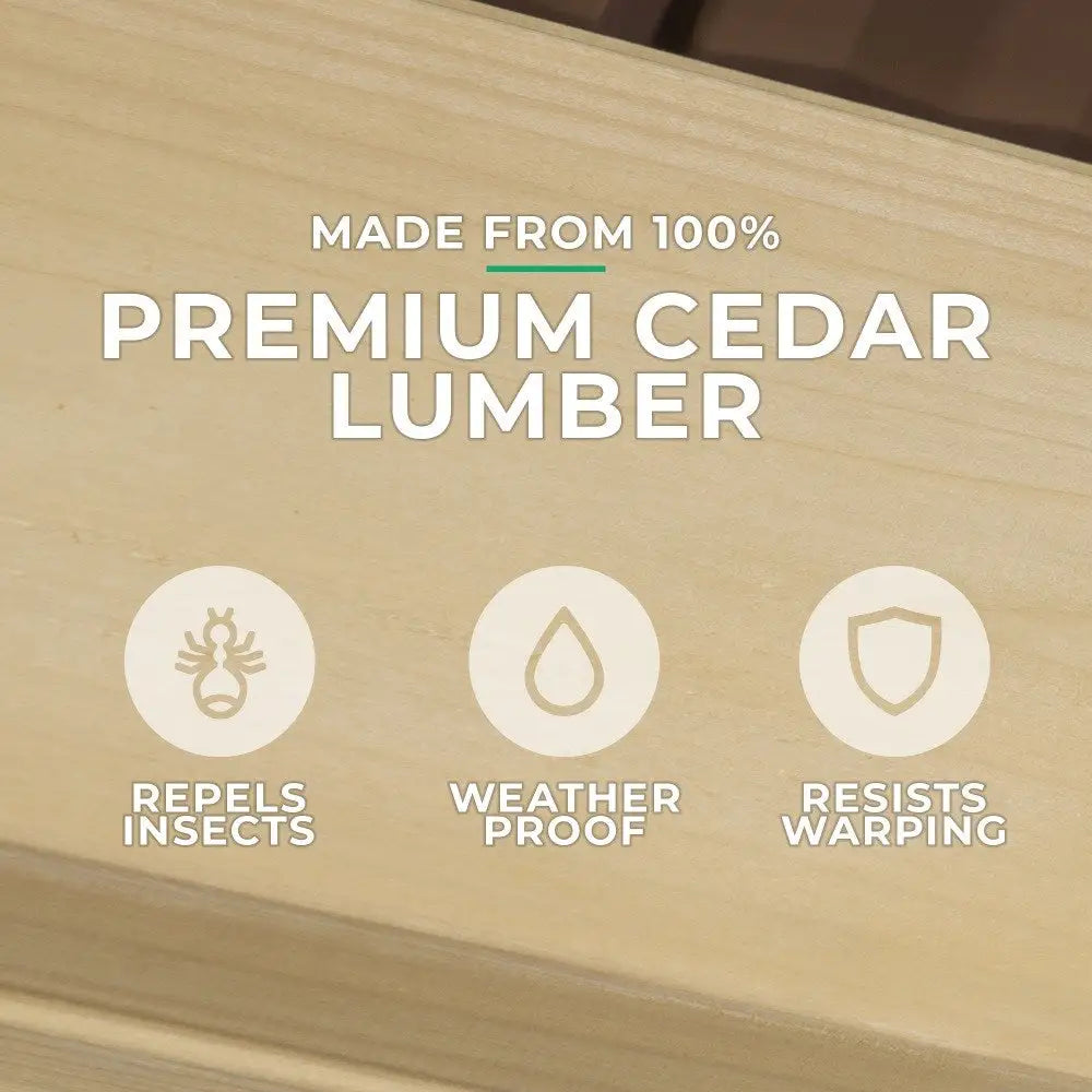 5.8ft x 8ft Cedar Grilling Pavilion with Aluminium Roof and Side Shelves - Garden BBQ Gazebo