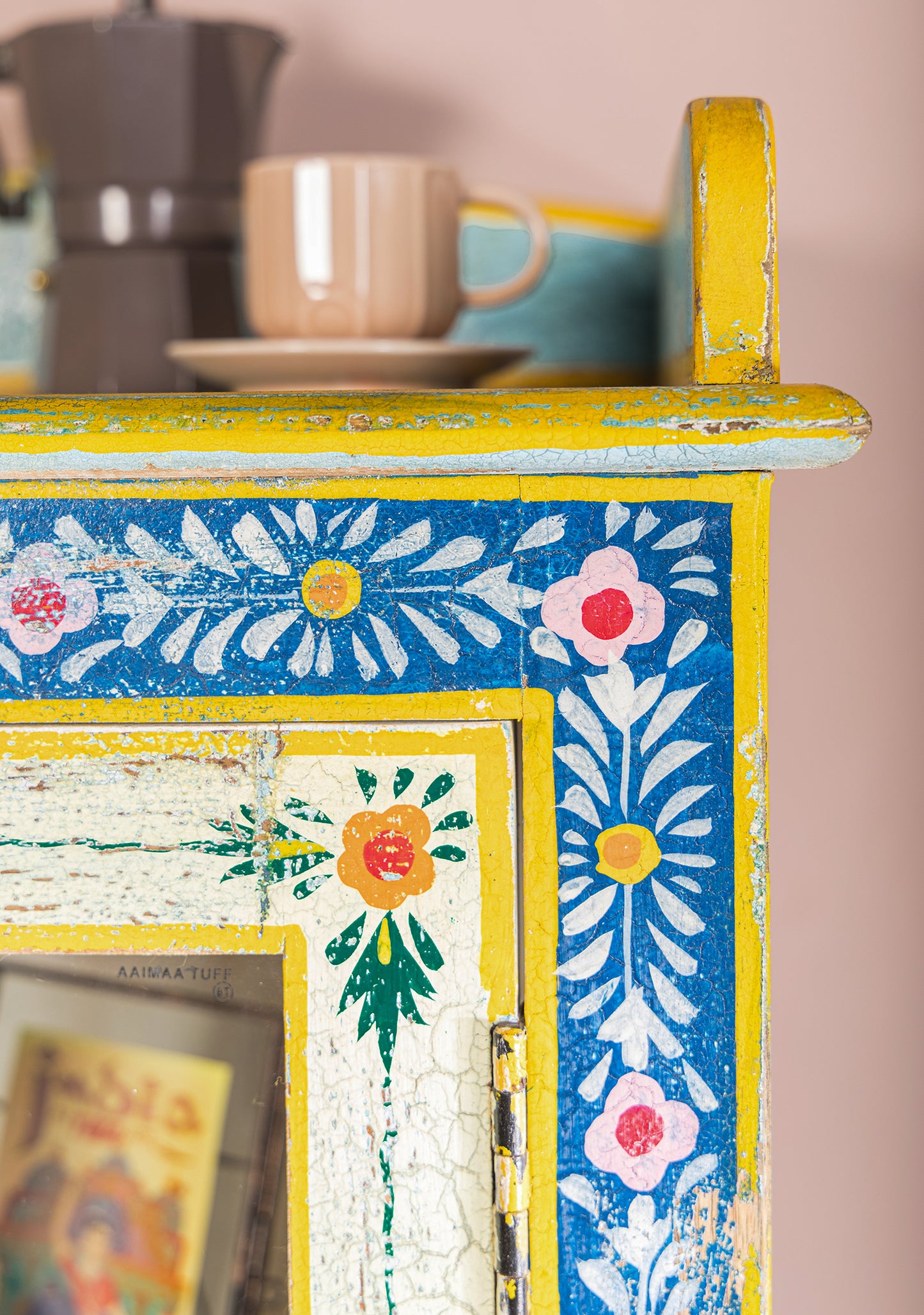Glazed Cabinet Hand Painted