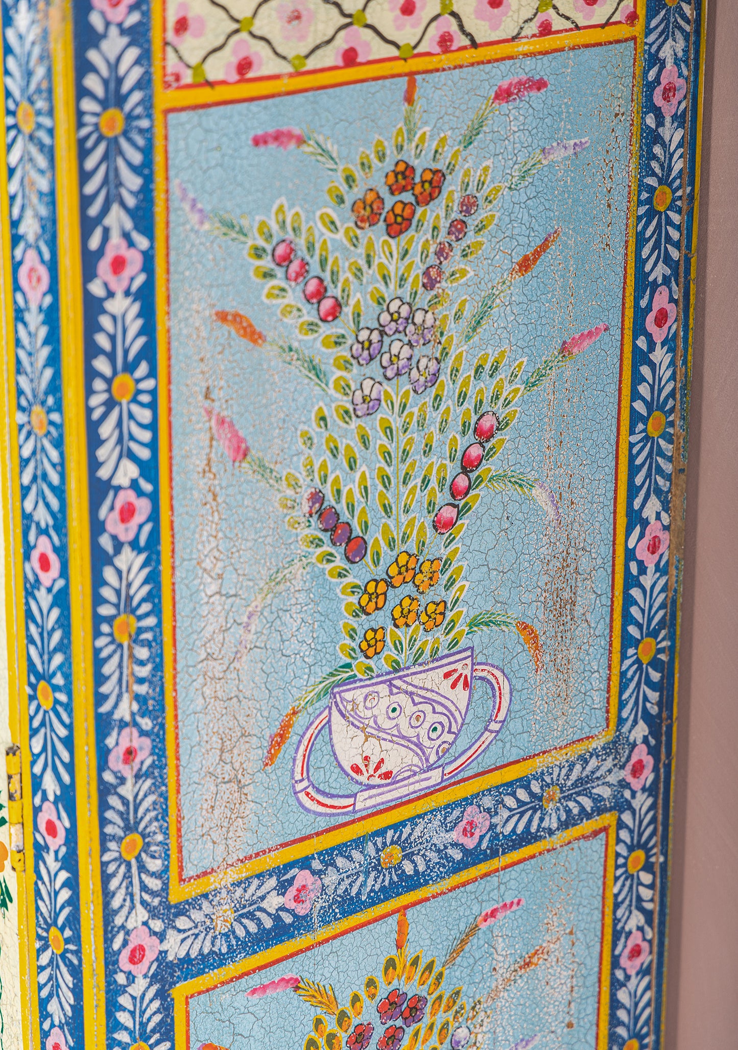 Glazed Cabinet Hand Painted