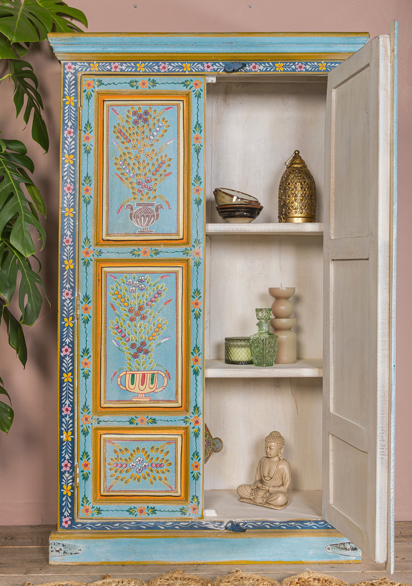 Tall Cupboard Hand Painted