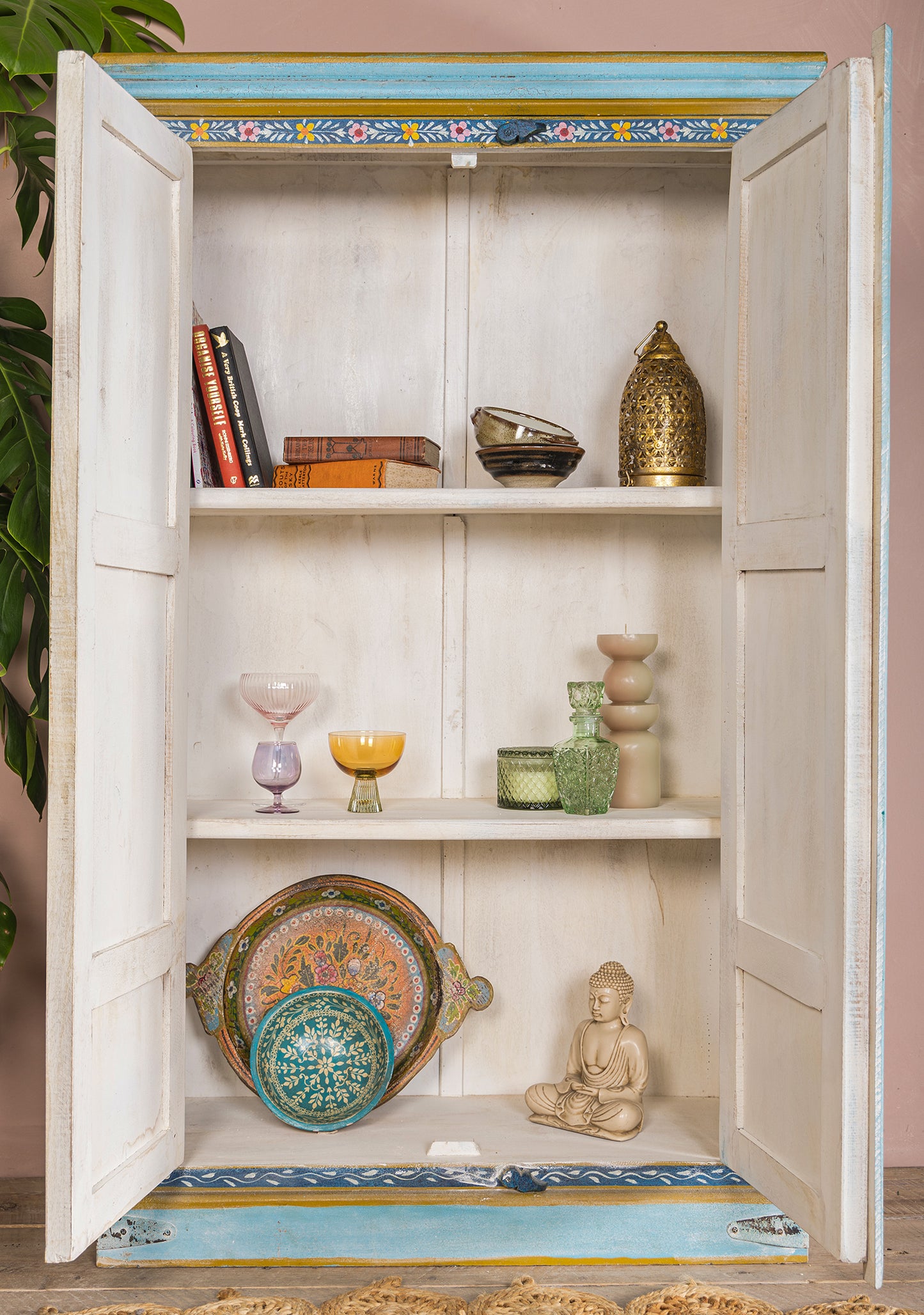 Tall Cupboard Hand Painted