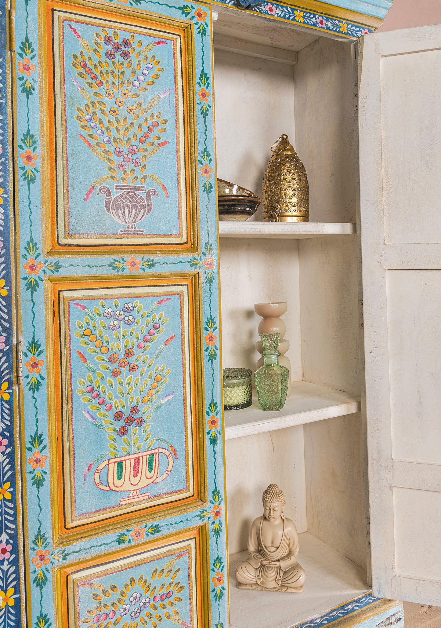 Tall Cupboard Hand Painted