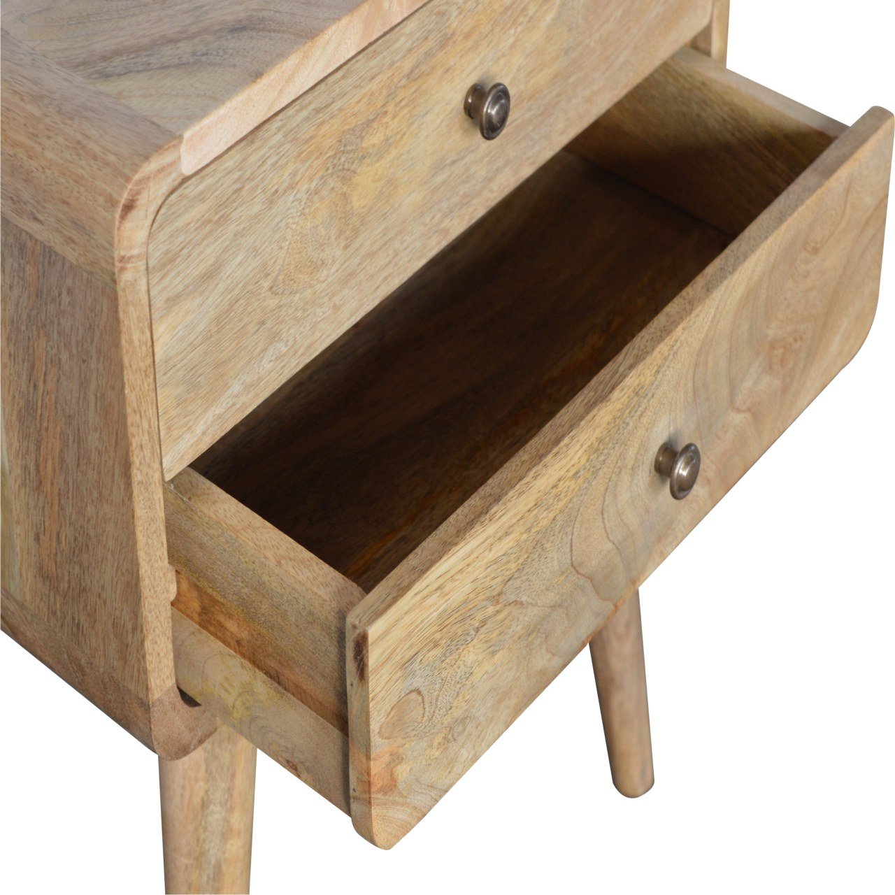 Small Wooden Bedside Cabinet with 2 Drawers