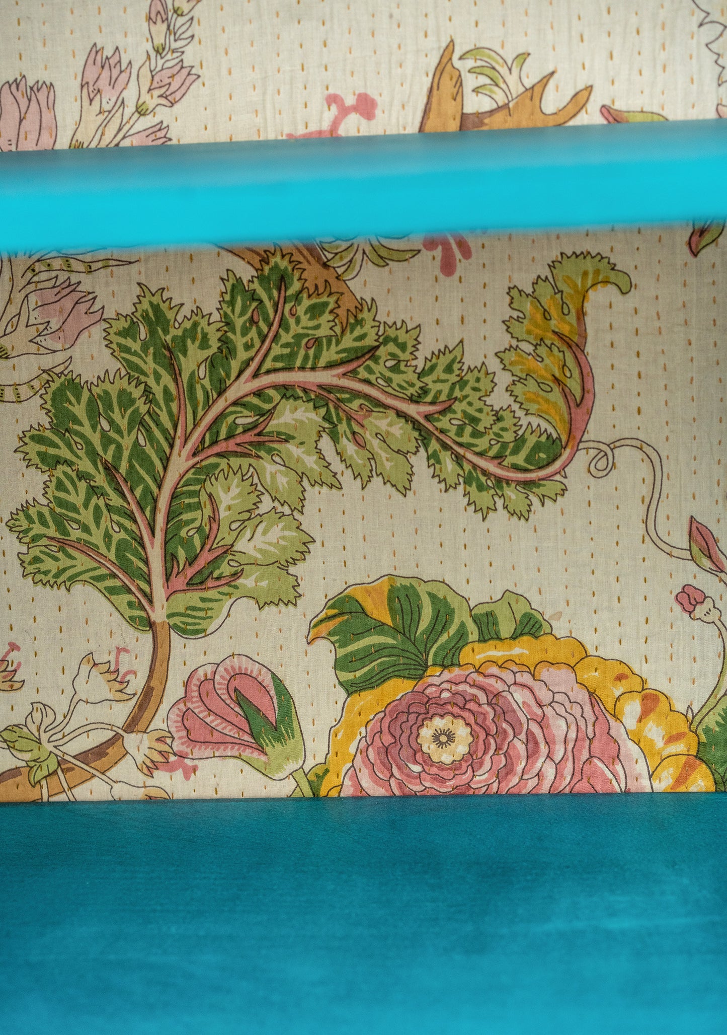 Hand Painted Bookshelf/Cabinet, Turquoise