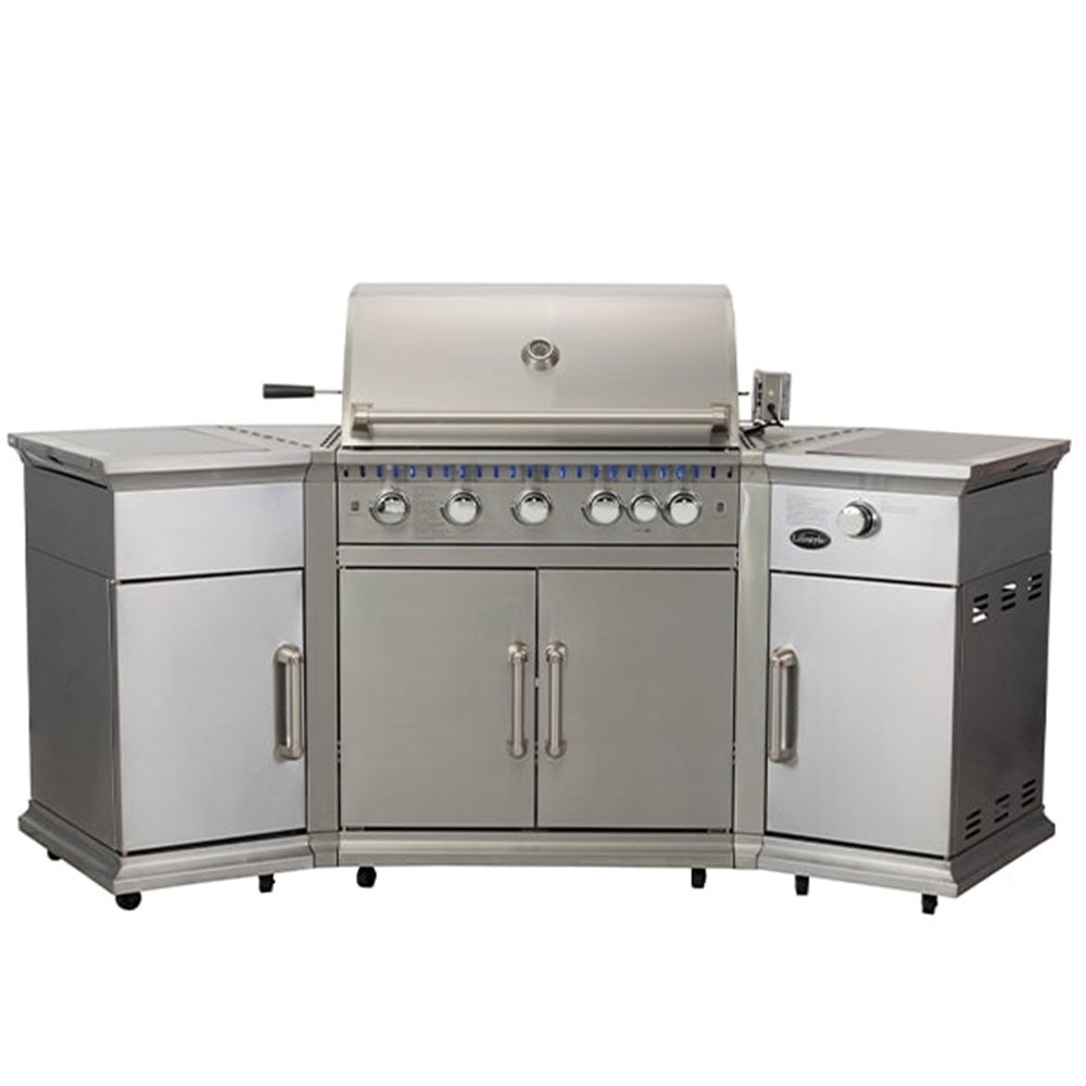Premium 5-Burner Garden Gas BBQ with Ice Bucket and Storage