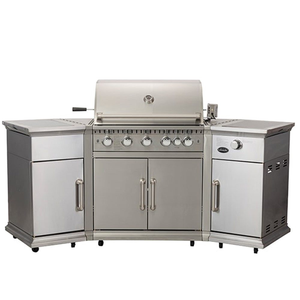 Premium 5-Burner Garden Gas BBQ with Ice Bucket and Storage