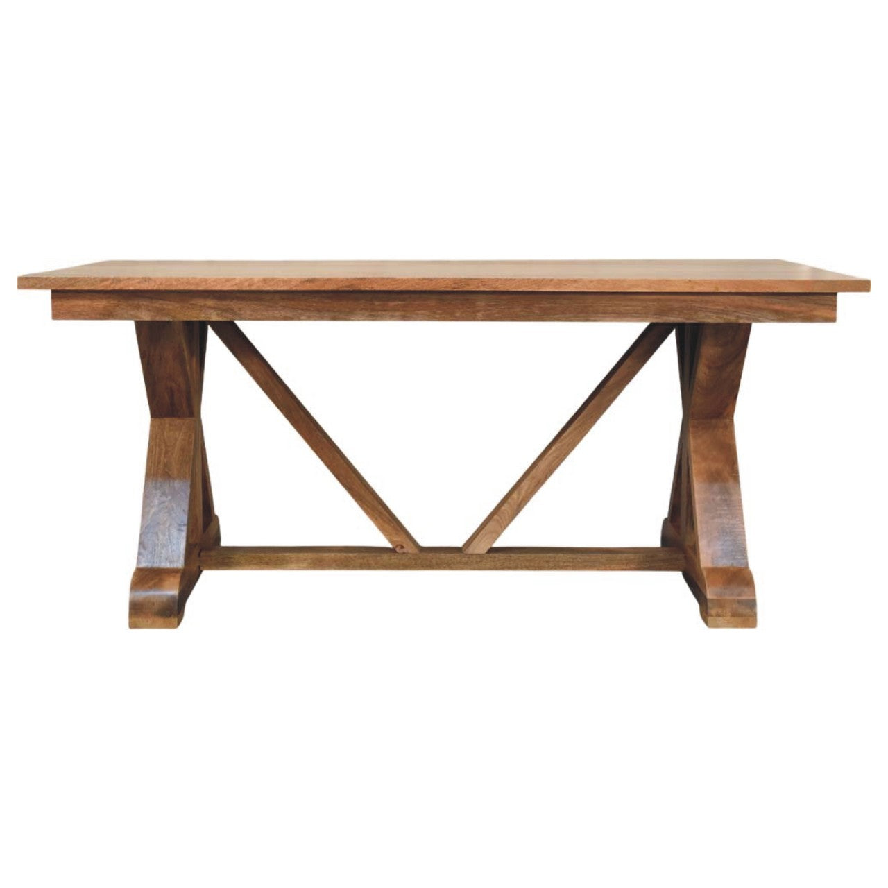 Large trestle dining table for 4