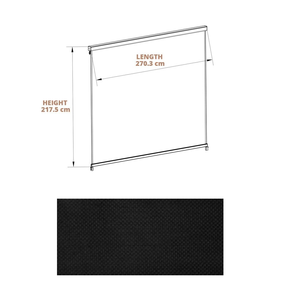 Set of 6 Charcoal Drop Side Screens for 6x3m Deluxe Pergola