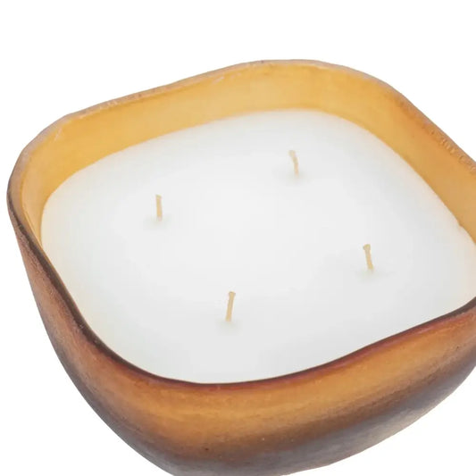Freddy Candle Medium – Jasmin & Vetiver in Hand-Blown Amber Glass | Woodfalls Elite - Candle