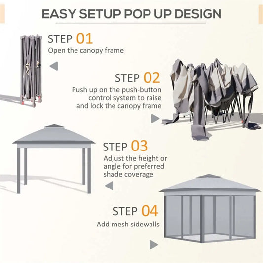 All seasons heavy duty party tent gazebo with sides. Step-by-step guide on how to set up an easy setup pop-up canopy design.