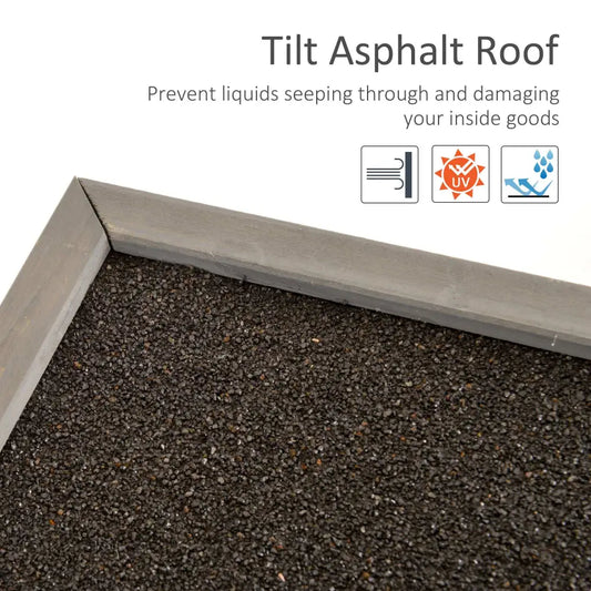 Luxury storage shed, with a tile asphalt roof