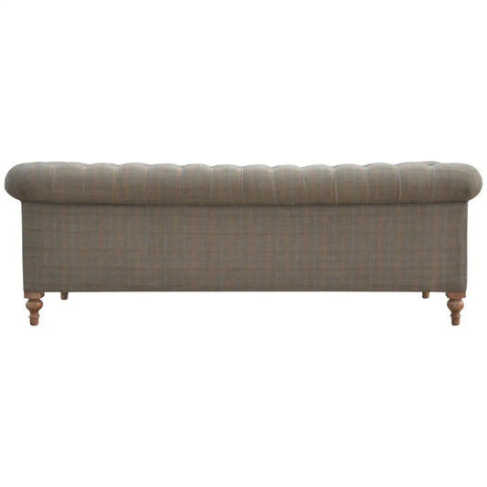 Tweed chesterfield sofa. Patterned Sofa