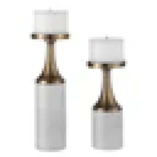 Uttermost Castiel Marble Candleholders – Set of 2