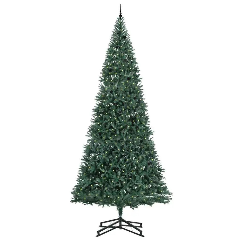 1 Artificial Pre-lit Christmas Tree With Ball Set Green 500 Cm - Seasonal & Holiday Decorations