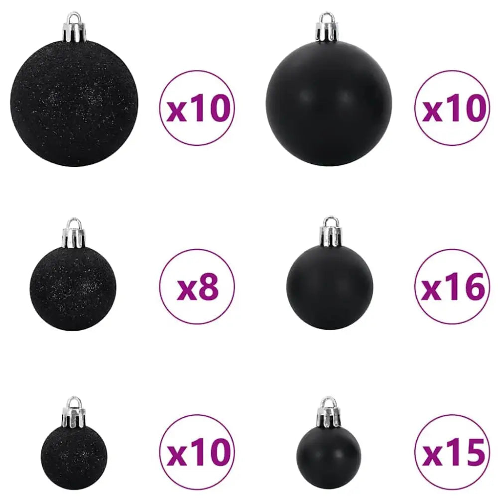 1 Artificial Pre-lit Christmas Tree With Ball Set Green 500 Cm - Seasonal & Holiday Decorations
