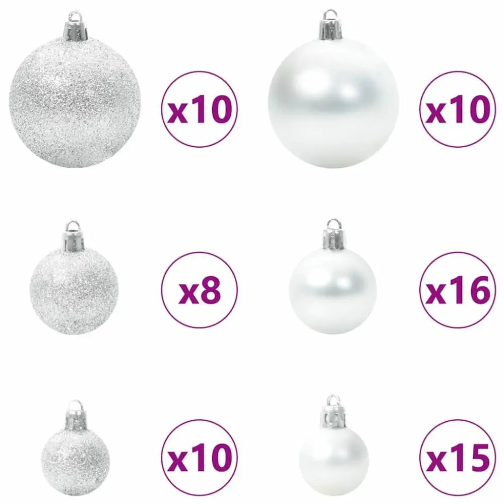 1 Artificial Pre-lit Christmas Tree With Ball Set Green 500 Cm - Seasonal & Holiday Decorations