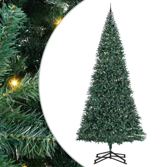 1 Artificial Pre-lit Christmas Tree With Ball Set Green 500 Cm - Seasonal & Holiday Decorations