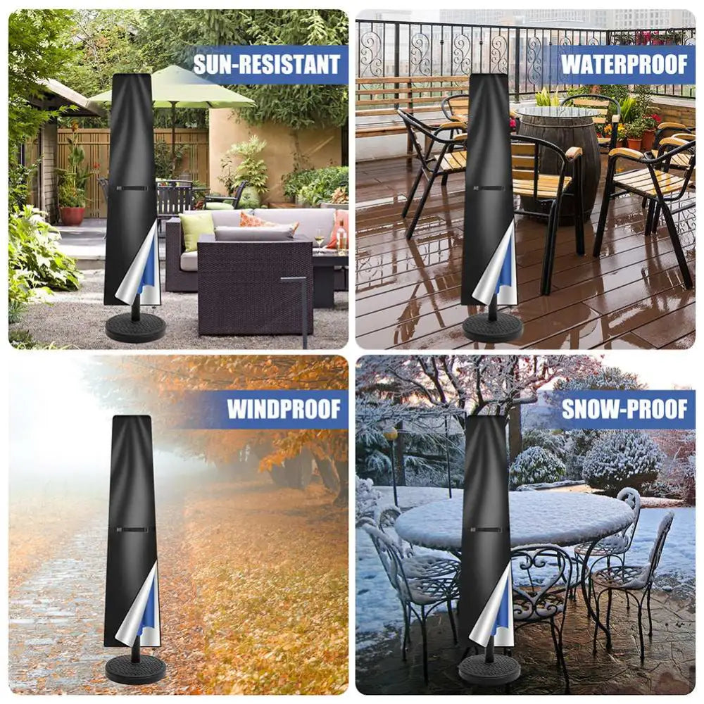 Large heavy duty garden parasol cover with zip 280cm Garden Parasol Cover Patio Umbrella Heavy Duty Weatherproof Furniture Protector