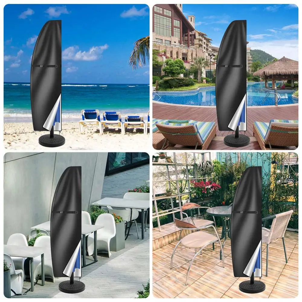 Large heavy duty garden parasol cover with zip. 280cm Garden Parasol Cover Patio Umbrella Heavy Duty Waterproof Furniture Protector