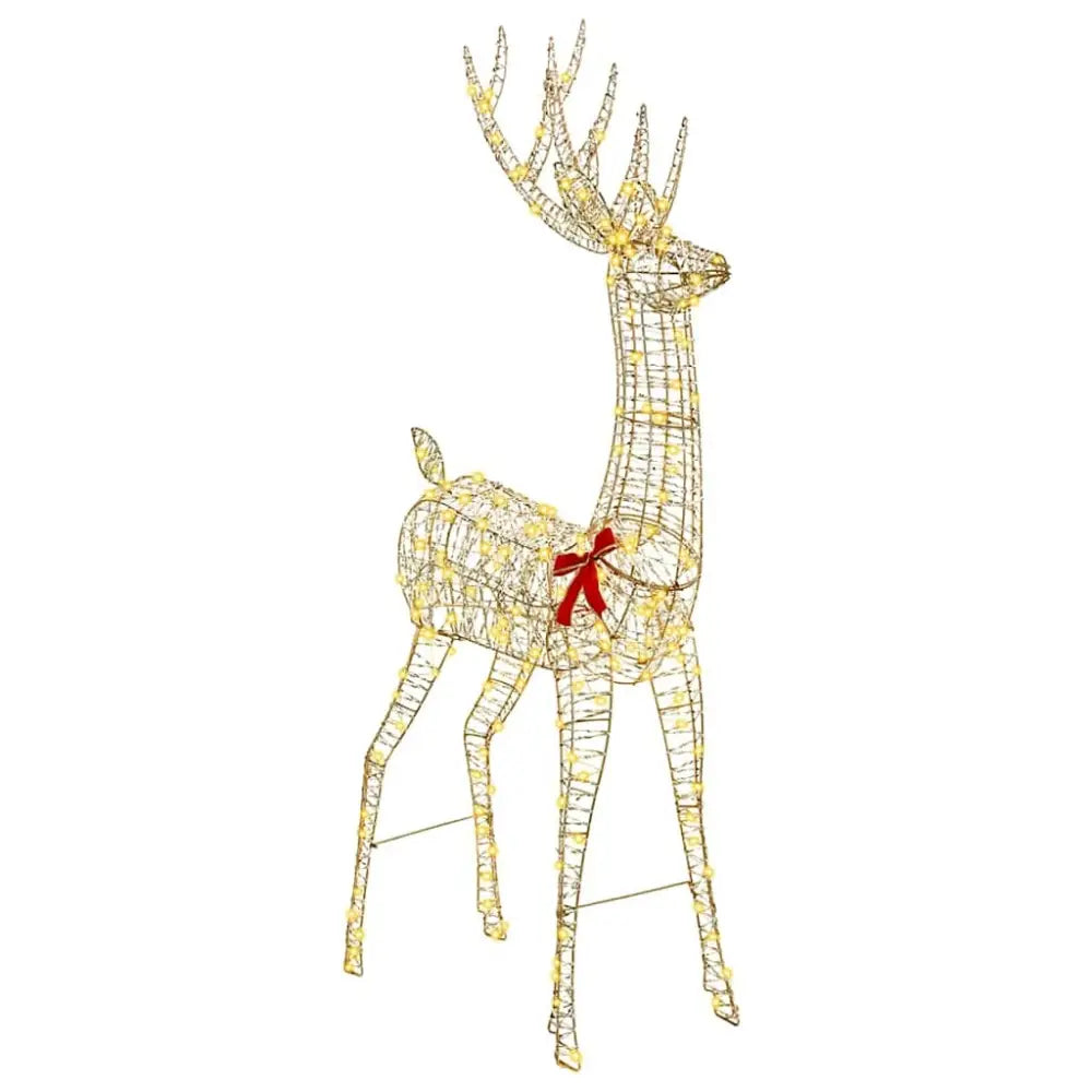 3D Reindeer with 250 LEDs Warm white 180 cm PET - Seasonal & Holiday Decorations