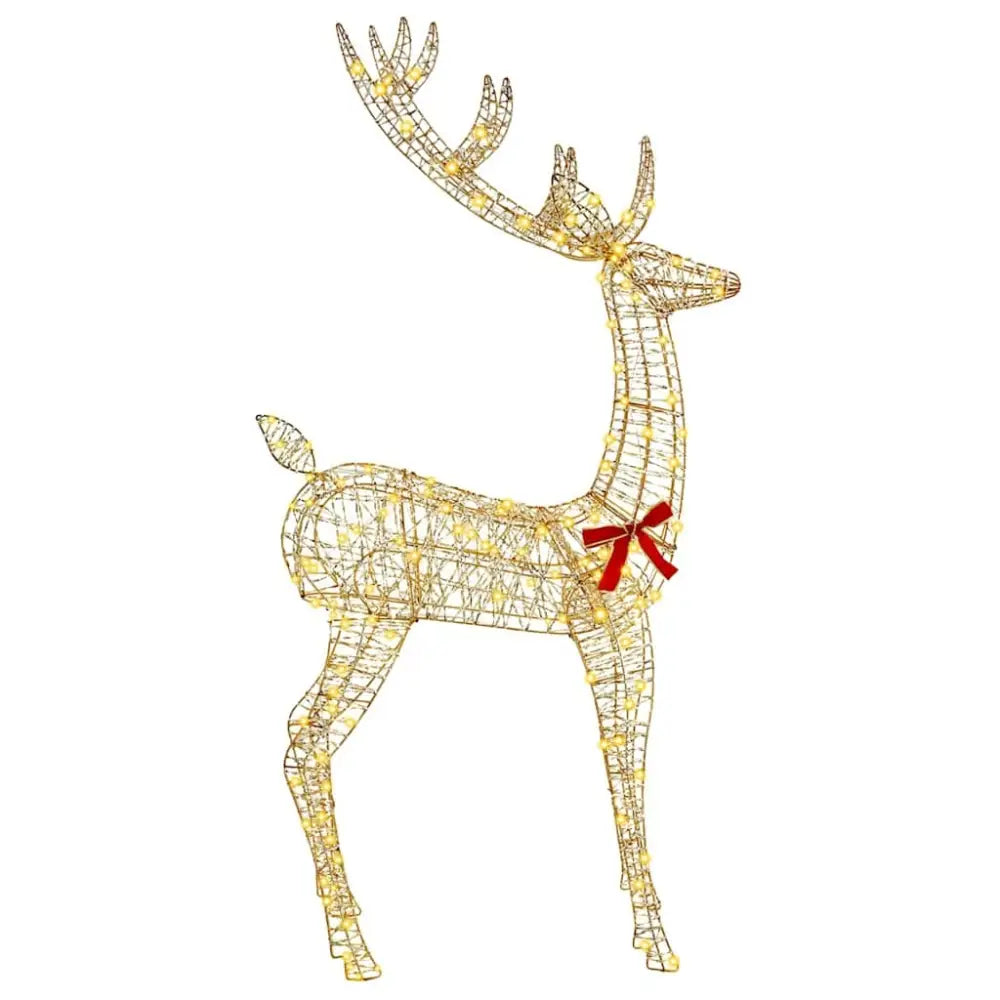 3D Reindeer with 250 LEDs Warm white 180 cm PET - Seasonal & Holiday Decorations