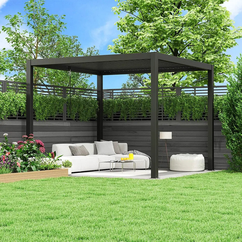 3m x 3m aluminium pergola. Garden pergola