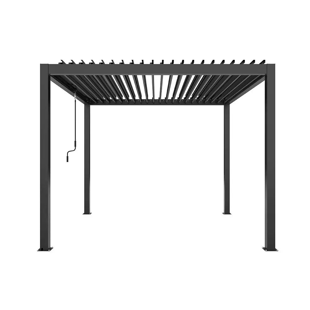 3m x 3m aluminium pergola. Black metal pergola