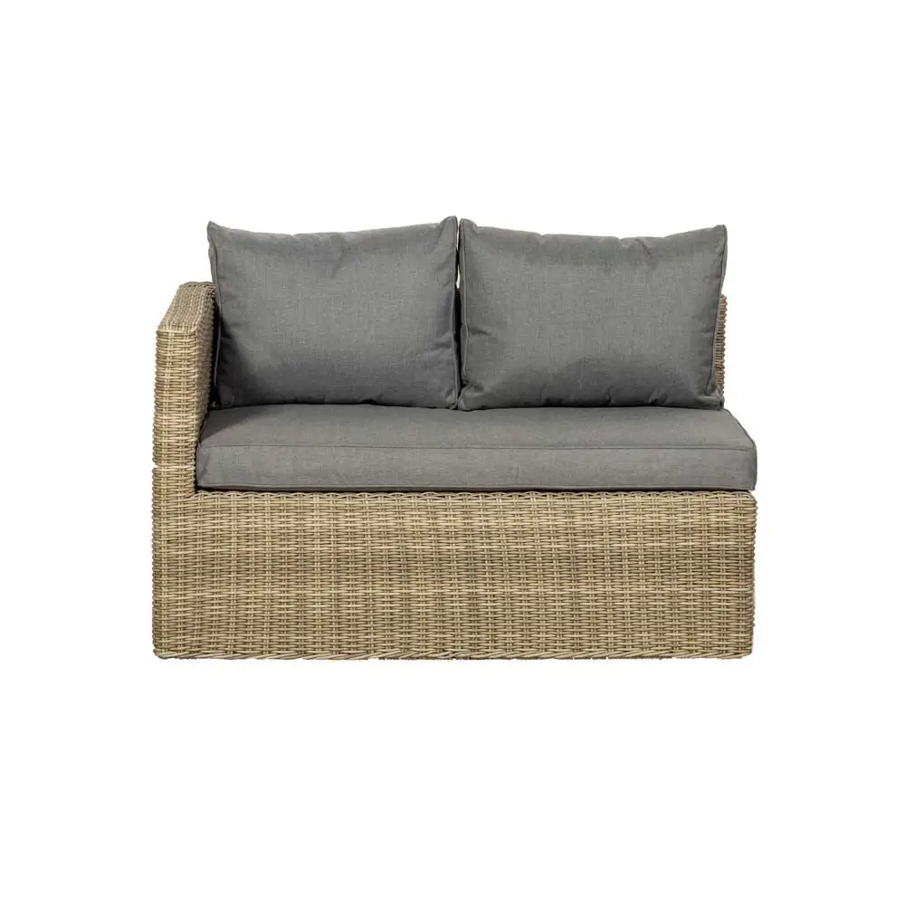 4 Piece Corner Rattan Lounging Set With Adjustable Table