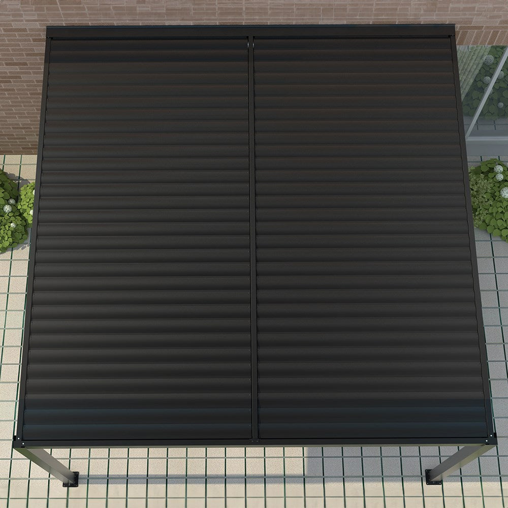 Wall mounted veranda with roof. 