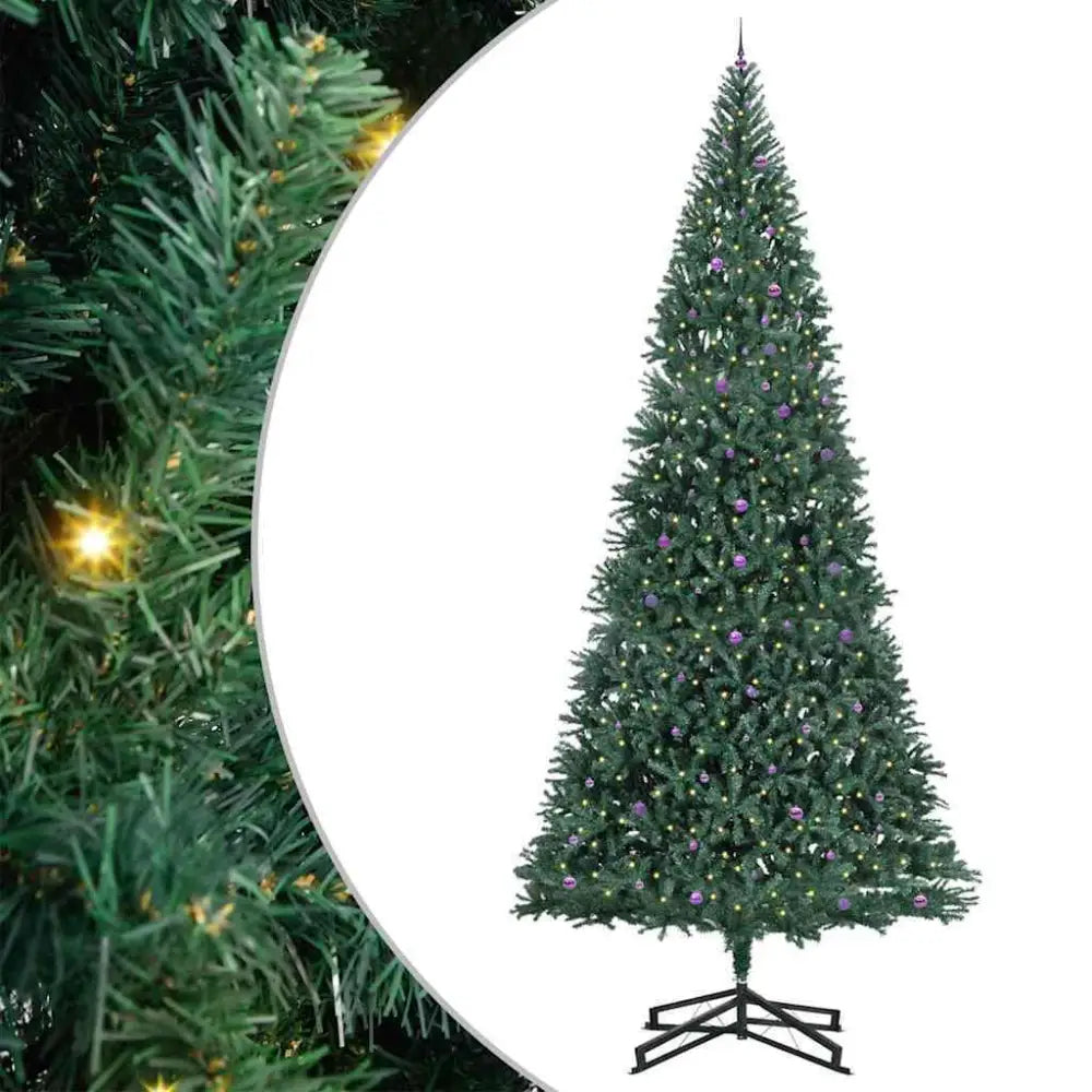 5-Metre Pre-Lit Green Christmas Tree. Embodies the essence of festive refinement — a statement of enduring elegance