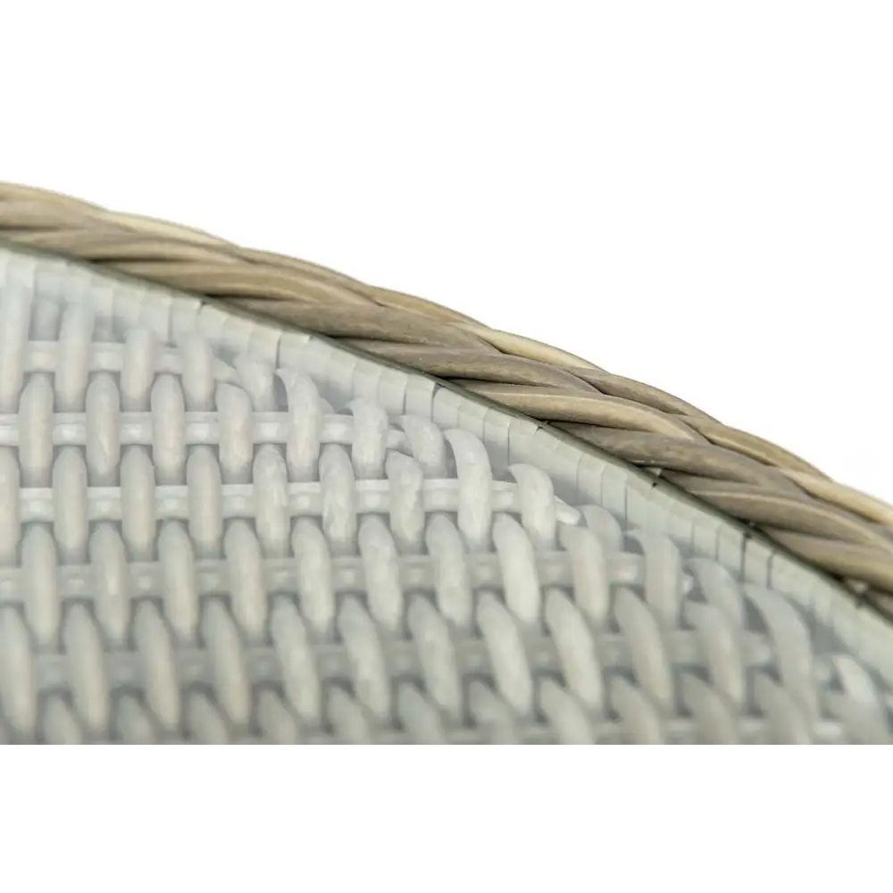 Close-up of a woven Rattan Chair 