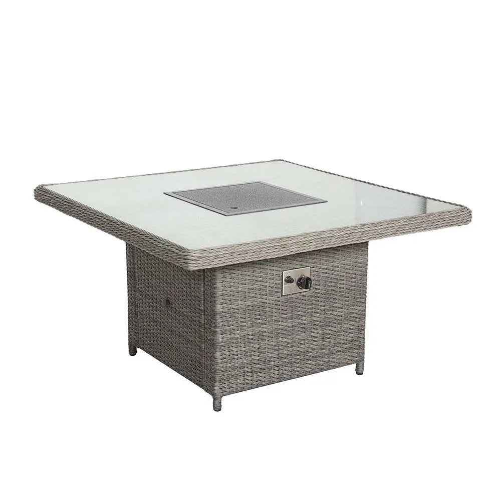 7-Seater Garden Corner Dining Set with Fire Pit Table – Modular Rattan Design - Garden Furniture Sets