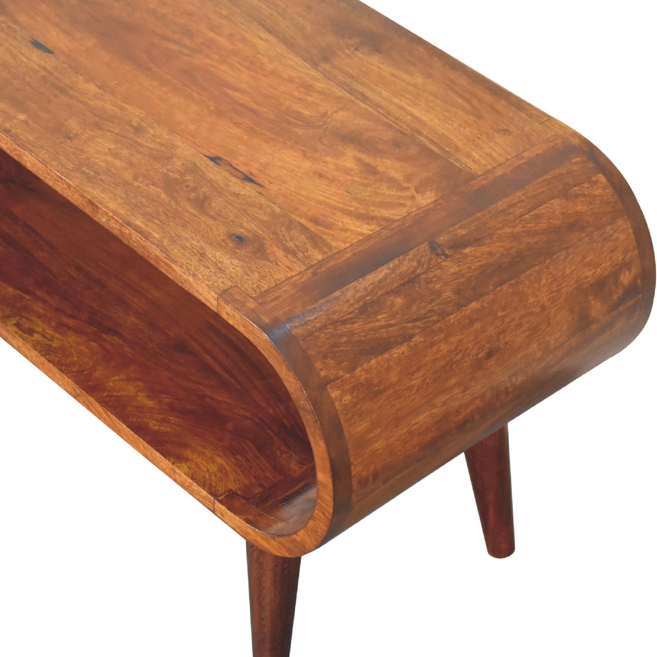 Luxury Modern Coffee Table. Modern Wooden coffee table with storage and a curved design 
