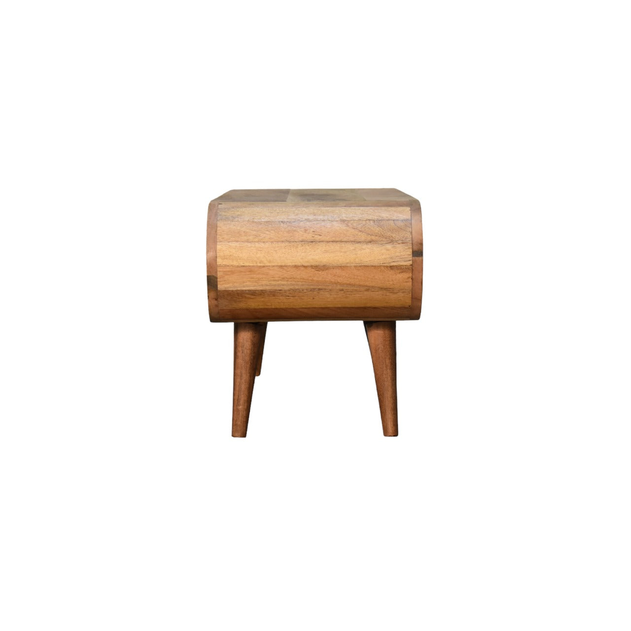 Mango Wood Coffee Table. Wooden  coffee table with a cylindrical design 