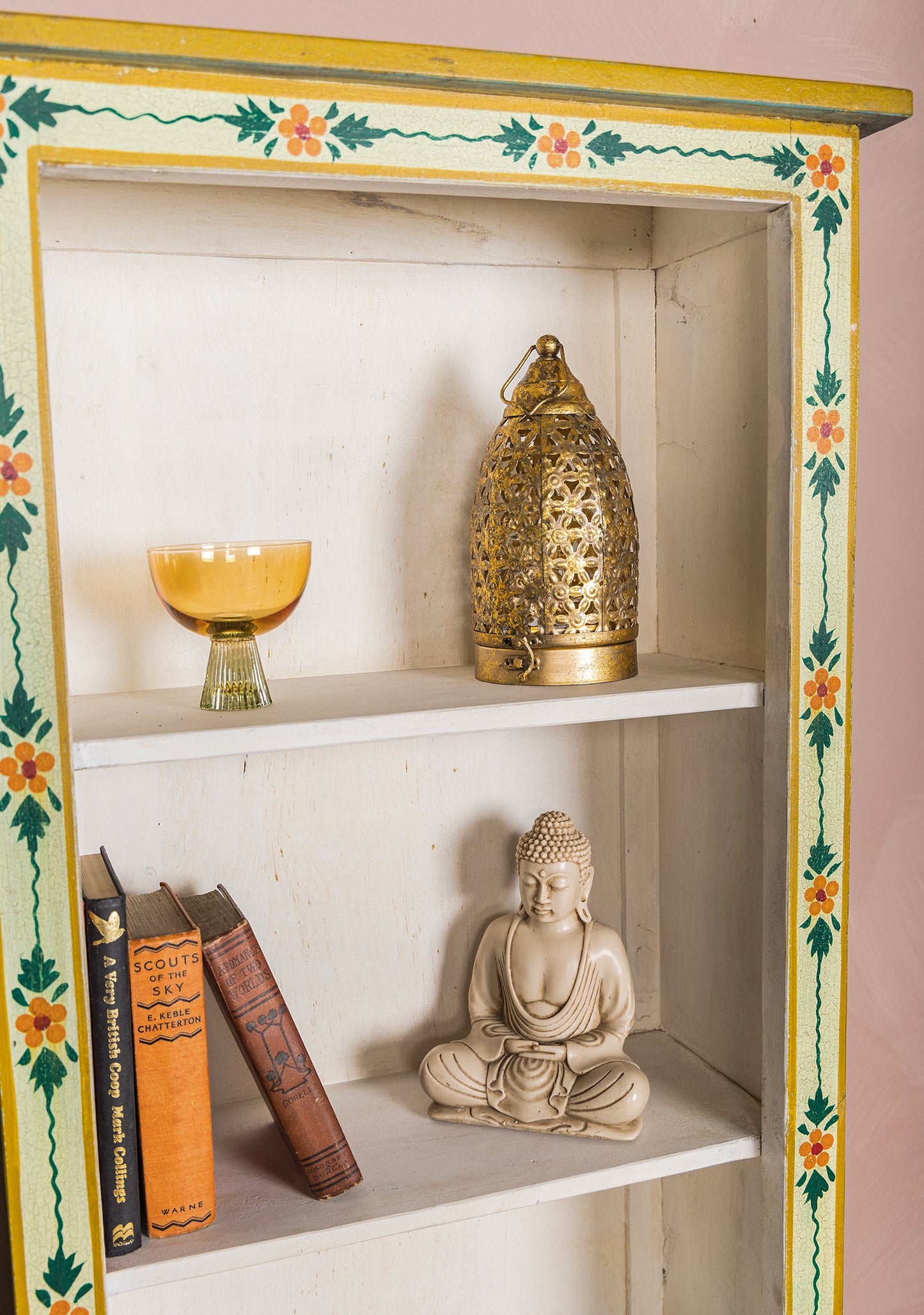 Tall Book Case Hand Painted