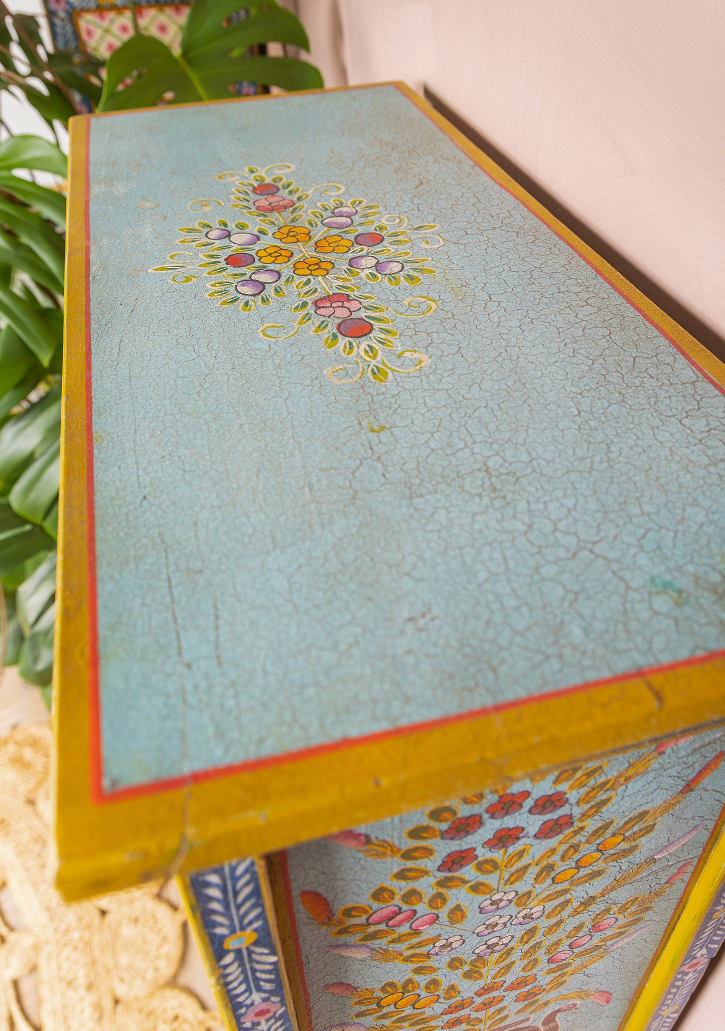 Tall Book Case Hand Painted