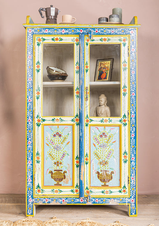 Glazed Cabinet Hand Painted