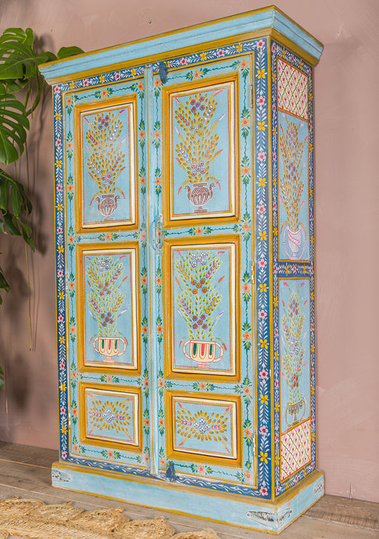 Eastern Decoratied cabinet with floral patterns 
