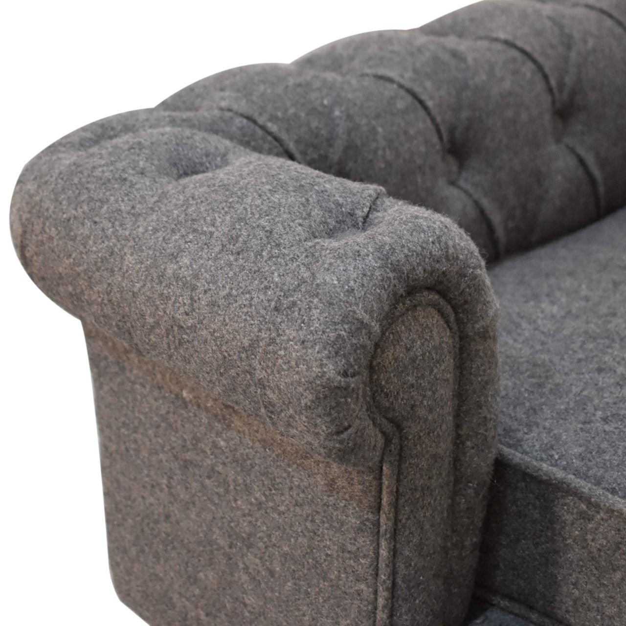 Luxury Large dog sofa bed. Grey fabric sofa with tufted backrest 