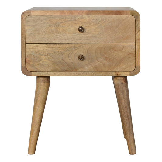Wooden Bedside Table with 2 Drawers