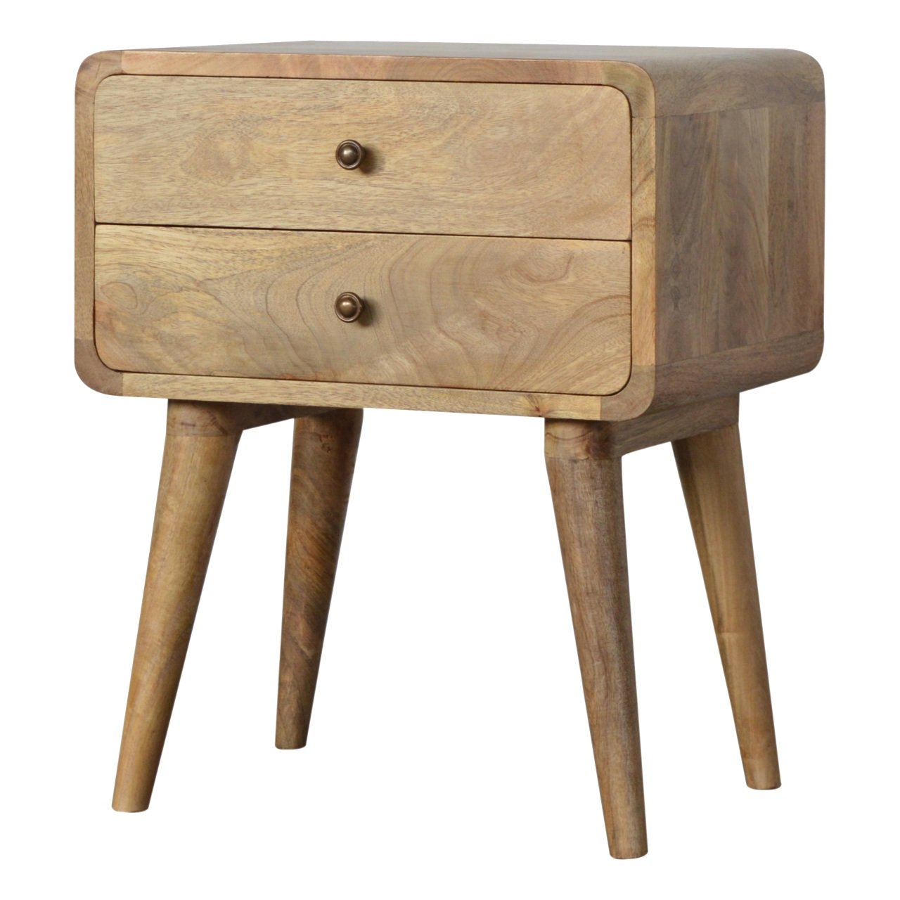 Small Wooden Bedside Cabinet with 2 Drawers