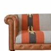 luxury leather and fabric mix sofa. 