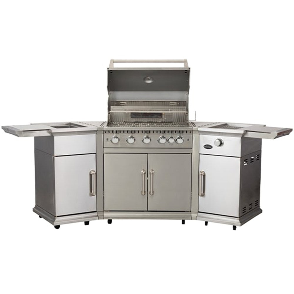 Premium 5-Burner Garden Gas BBQ with Ice Bucket and Storage