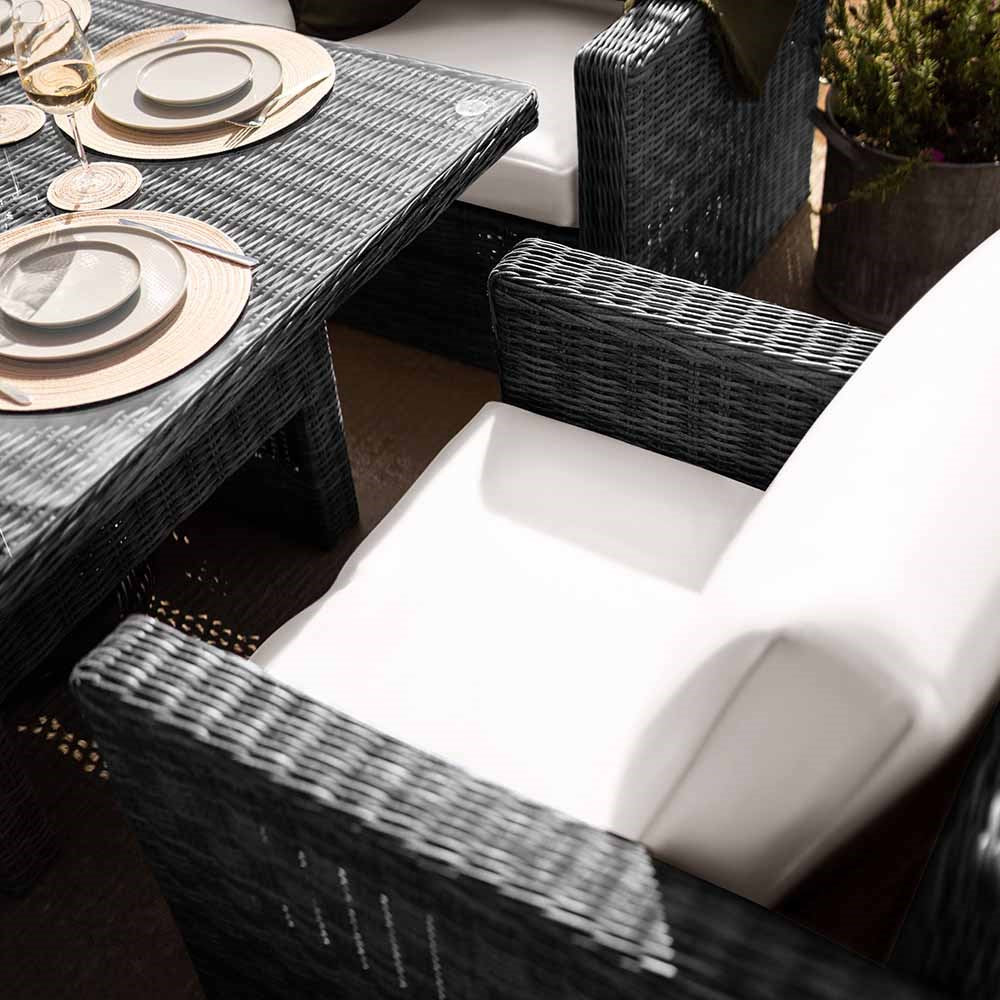 Luxury Rattan Corner Sofa Set With Square Table