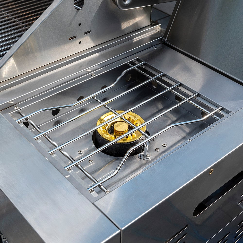 Luxury 4-Burner Outdoor Stainless Steel Gas BBQ Kitchen with Storage and Side Burner