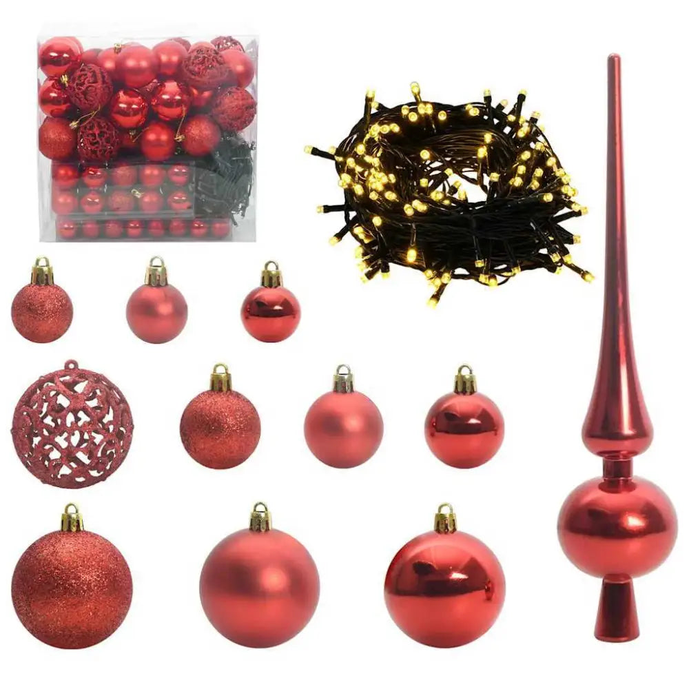 Artificial Pre-lit Christmas Tree With Decorations – 400cm Flocked Modern Centrepiece - Seasonal & Holiday Decorations