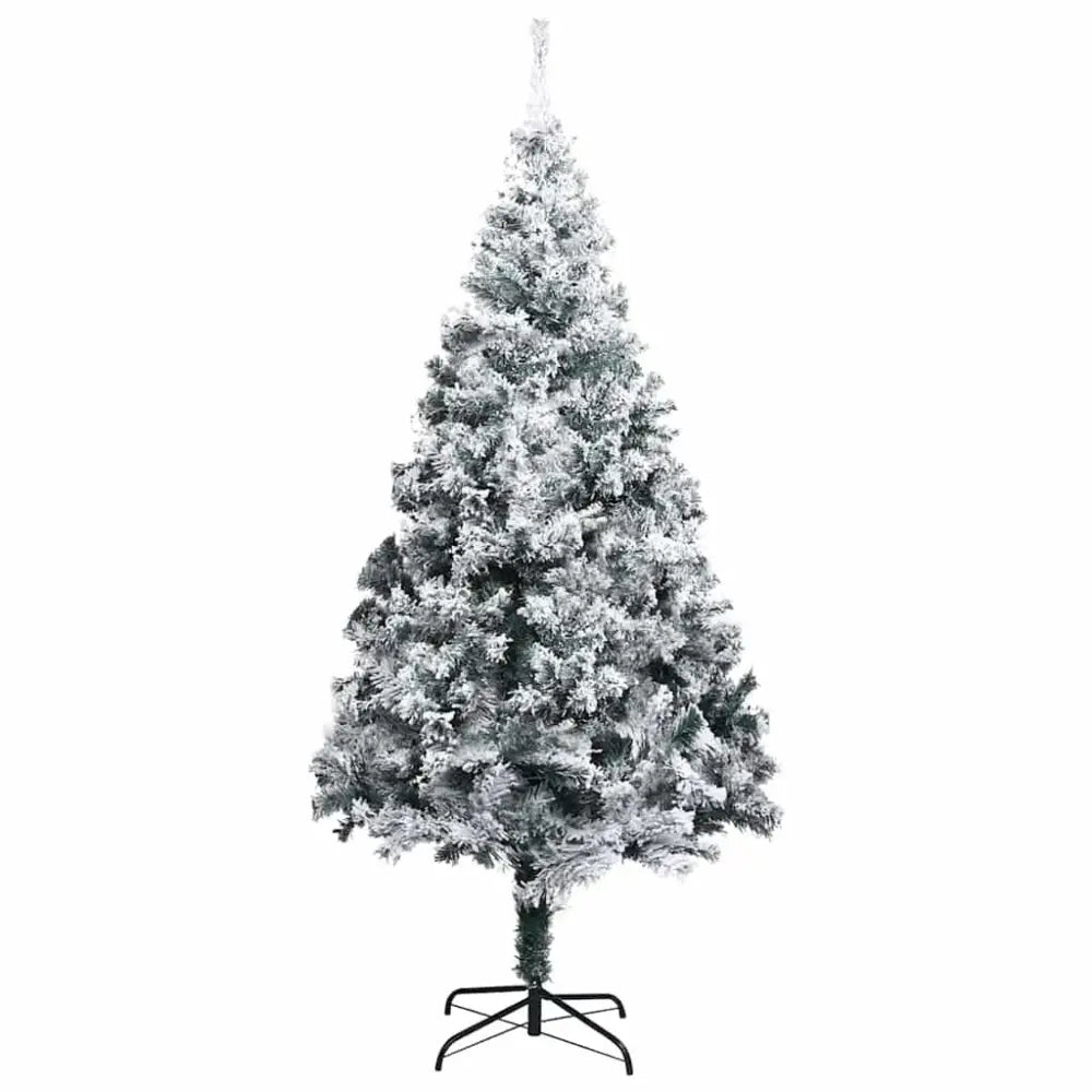 Artificial Pre-lit Christmas Tree With Decorations – 400cm Flocked Modern Centrepiece - Seasonal & Holiday Decorations