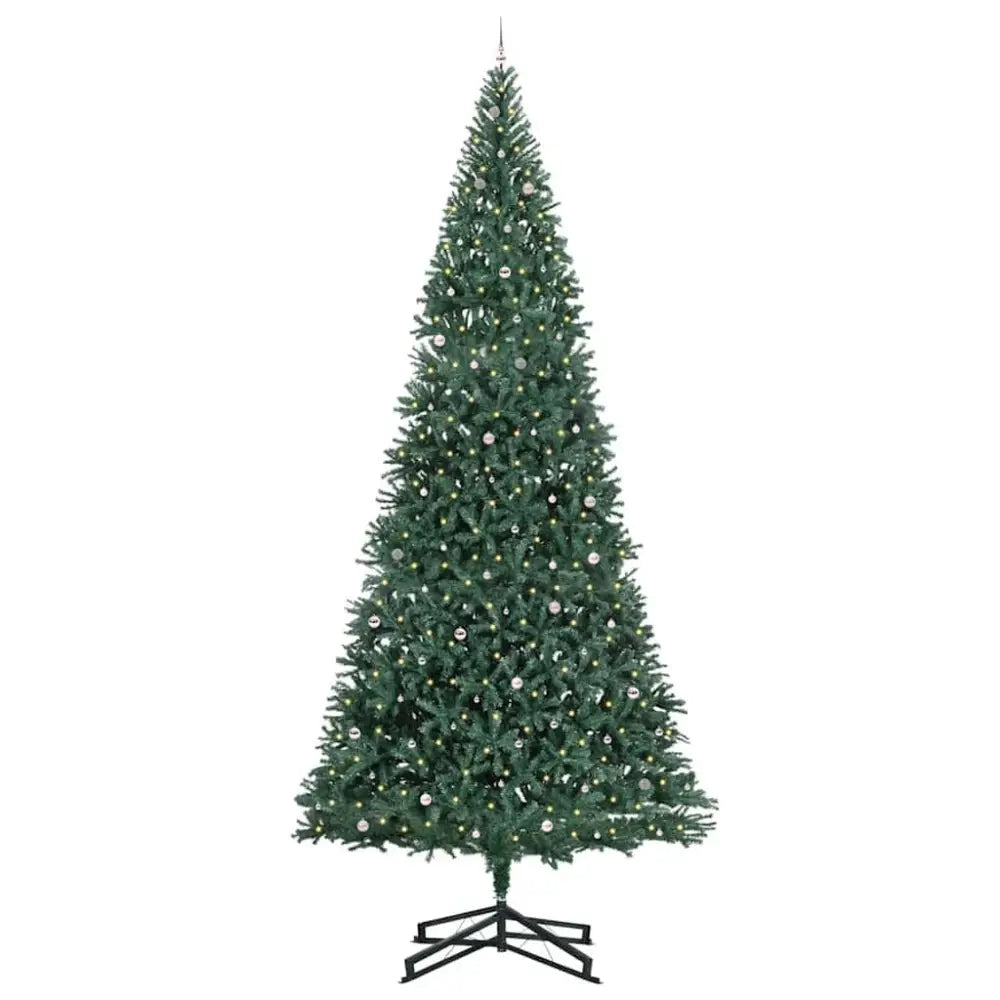 Beautifully refined Artificial Pre-lit Christmas Tree With Ball Set Green 500 Cm - Seasonal & Holiday Decorations