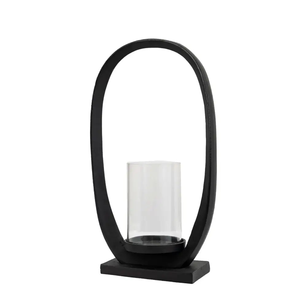 Boscaswell Lantern – Contemporary Large Loop-Shaped Centrepiece - Candle